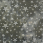 Tissu sweat polaire alpine Batik Tie dye Stars, vert olive