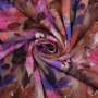 Alpenfleece sweatstof Brushstroke Flowers, roze