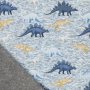 Alpenfleece Cool Dinosaur, blauw gemêleerd