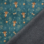 Alpenfleece sweat Cute Deer, petrol