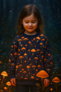 Alpenfleece Happy Mushroom, dunkelblau