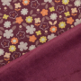 Alpenfleece sweat Pretty Flowers, wijnrood