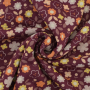 Alpenfleece sweat Pretty Flowers, wijnrood