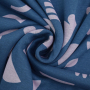 Tissu sweat polaire alpine Géométrique Night blue, bleu de nuit