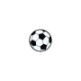 Patch football, noir-blanc, 6,5 cm