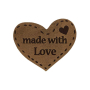 Patch Made With Love, marron clair