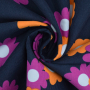 Baby Corduroy Retro Flowers, dark blue