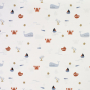 Swimsuit fabric beach & sea, grey-white