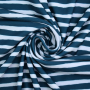 Tissu pour maillot de bain à rayures Stripes, bleu pétrole foncé