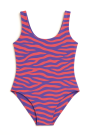 Swimsuit fabric tiger, bright pink