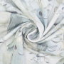 Tissu jersey de bambou Feuilles Big Leaves, bleu pâle