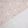 Tissu jersey de bambou Lapins Pâques Little Bunny, beige