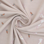 Tissu jersey de bambou Lapins Pâques Little Bunny, beige
