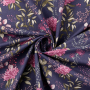 Baumwoll Cretonne Flowers, violett