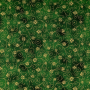 Cretonne katoen Golden Christmas Star, green