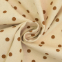 Tissu coton cretonne à pois Little Dots, marron clair