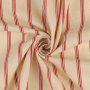 Baumwoll Cretonne Vintage Stripes, rot