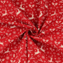Baumwoll Cretonne Weihnachtshirsche, rot