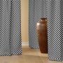 Cotton Cretonne chequered flag, black- white