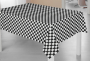 Cotton Cretonne chequered flag, black- white