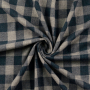 Tissu flanelle à carrreaux Big Checks, bleu denim