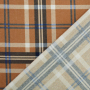 Tissu flanelle écossais tartan Checks, caramel