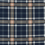 Tissu flanelle écossais tartan Checks, bleu foncé