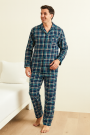 Cotton flannel Kerstin, teal