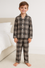 Cotton flannel Klara, grey