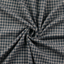 Katoenen flanel Small checks, jeansblauw