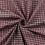 Katoenen flanel Small checks, wijnrood