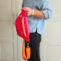 Sangle anse de sac bandoulière 3,8cm, coton & polyéthylène, orange