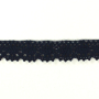 Cotton bobbin lace,  navy blue 25 mm
