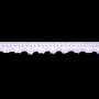 Ruban dentelle crochetée en coton, 12 mm, blanc