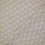Tissu coton broderie anglaise Fleurs Diamonds, sable