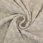 Tissu coton broderie anglaise Fleurs & Feuilles Flowers and leaves, sable