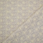 Tissu coton broderie anglaise Fleurs & Feuilles Flowers and leaves, sable