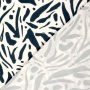 Katoenen mousseline double gauze Abstract Art, marineblauw