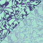 Katoenen mousseline double gauze Abstract Flowers, mintgroen