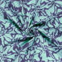 Katoenen mousseline double gauze Abstract Flowers, mintgroen