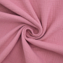 Katoenen mousseline double gauze, oud rosé
