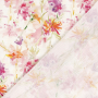 Tissu double gaze de coton Fleurs Aquarell Flowers, blanc cassé