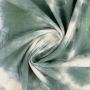Katoenen mousseline double gauze Batik Stains, vaalgroen