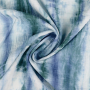 Katoenen mousseline double gauze batik style, blauw