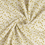 Katoenen mousseline double gauze little flowers, geel