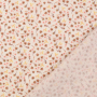 Katoenen mousseline double gauze little flowers, lichtoranje