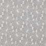 Tissu double gaze de coton Fleurs broderie Lara, taupe