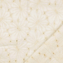 Tissu double gaze de coton Fleurs broderie Lara, blanc cassé