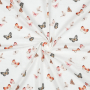 Baumwoll Musselin Butterfly Dream, wollweiß