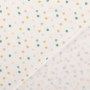 Tissu double gaze de coton Color Dots, vert